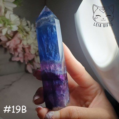 Blue x Purple Fluorite Tower