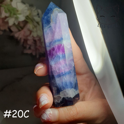 Blue x Purple Fluorite Tower