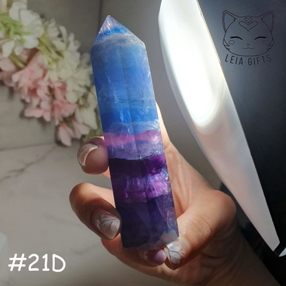 Blue x Purple Fluorite Tower