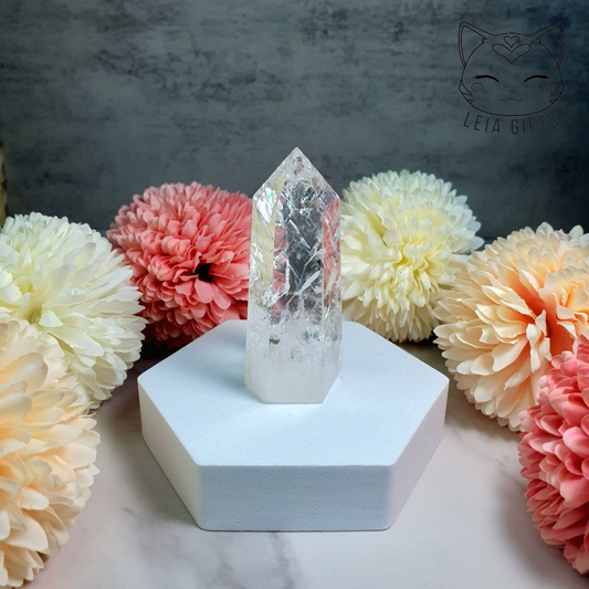 Crackled Clear Quartz Tower