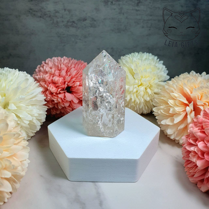 Crackled Clear Quartz Tower