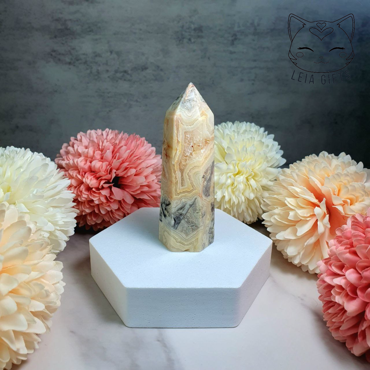 Crazy Lace Agate Tower