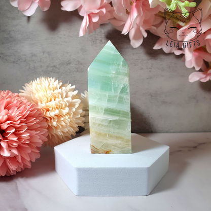 Pistachio Calcite Tower