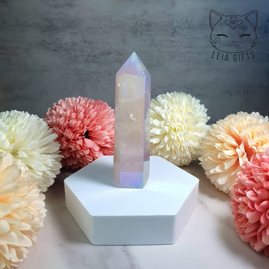 Aura Rose Quartz Tower