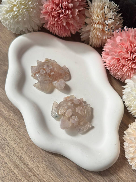 Flower Agate Turtles