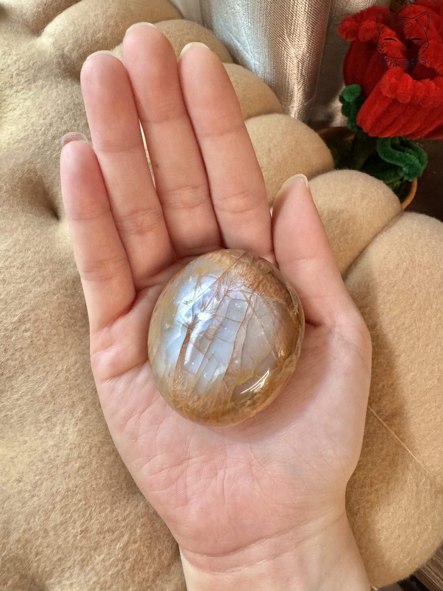 Peach Moonstone Palmstone