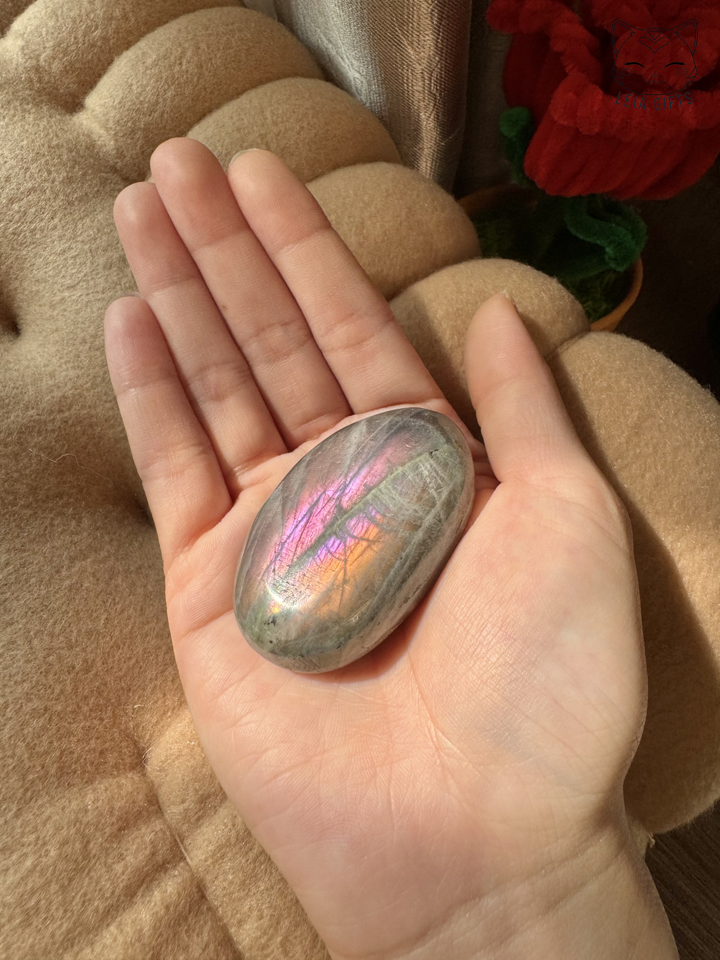 Labradorite (Purple Flash) Palmstone