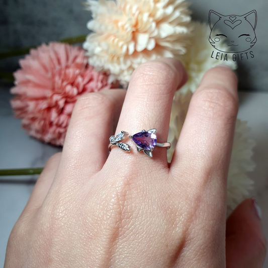 Amethyst Fox Ring